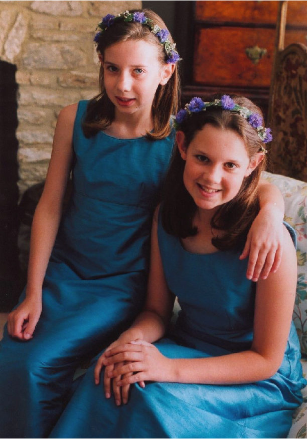 Children bridesmaids dresses, handmade