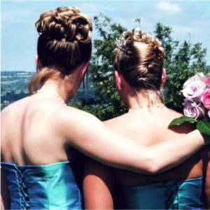 Hand-made bridesmaids dresses